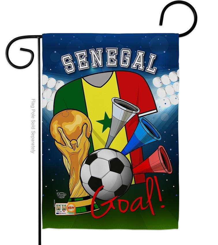 Senegal Soccer Garden Flag