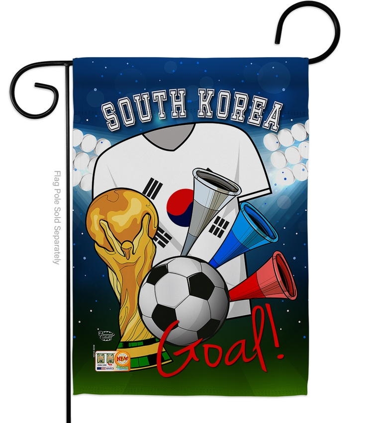 South Korea Soccer Garden Flag
