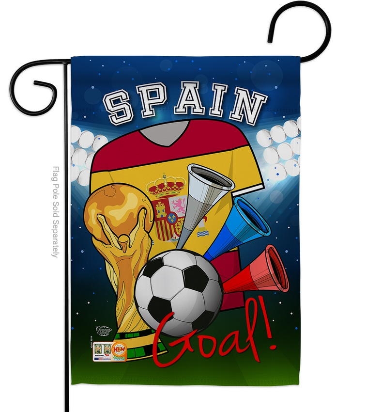 Spain Soccer Garden Flag