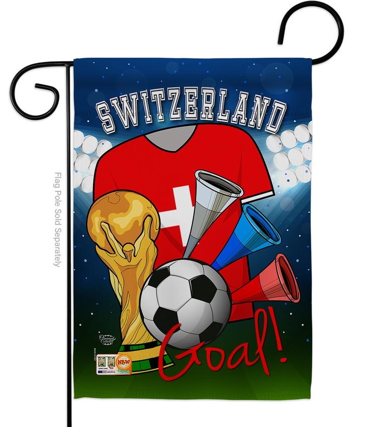 Switzerland Soccer Garden Flag