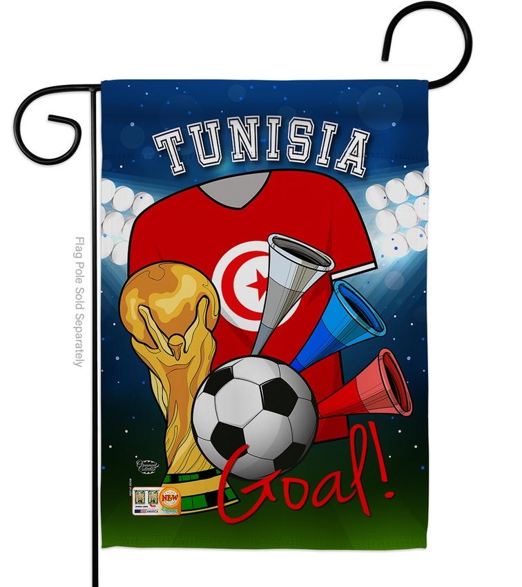 Tunisia Soccer Garden Flag