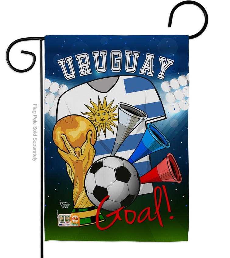 Uruguay Soccer Garden Flag