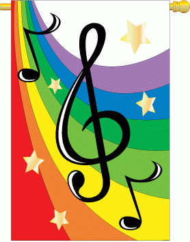 G Clef Garden Flag