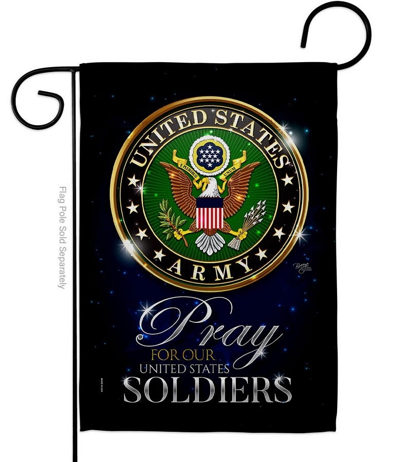 Pray United States Soldiers Garden Flag