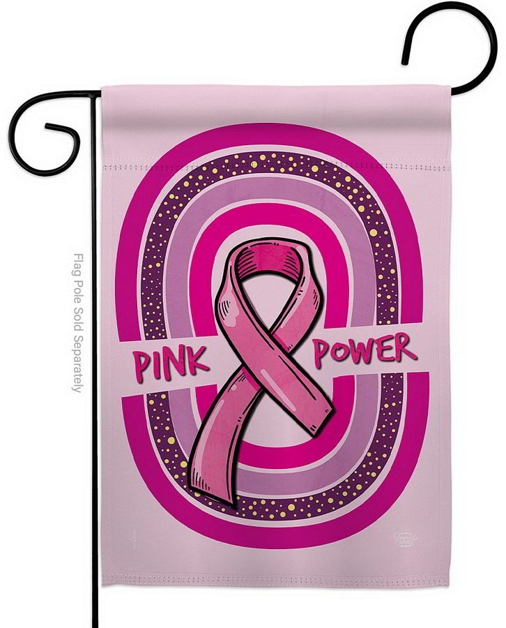 Pink Power Garden Flag