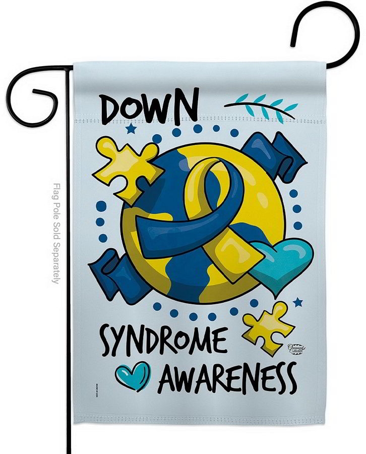 Down Syndrome Heart Garden Flag