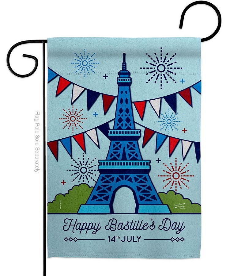 Happy Bastille Day Garden Flag