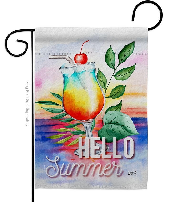 Summer Cool Drink Garden Flag