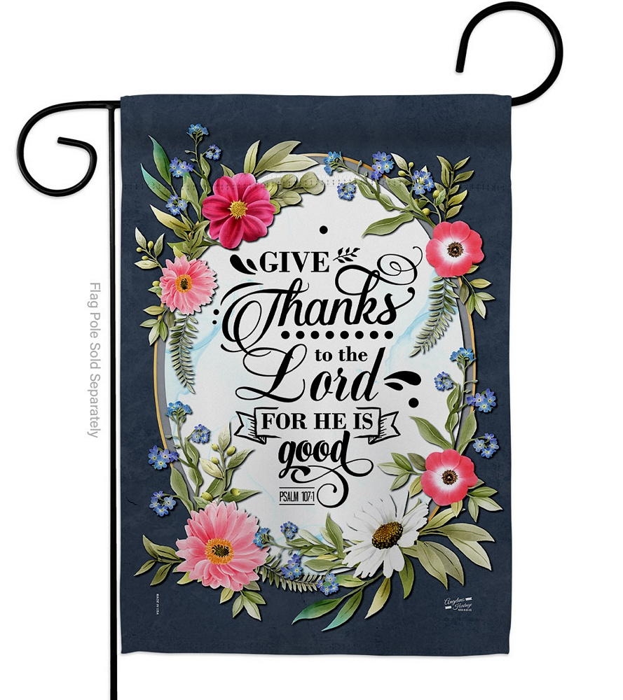Give Thanks To The Lord Garden Flag