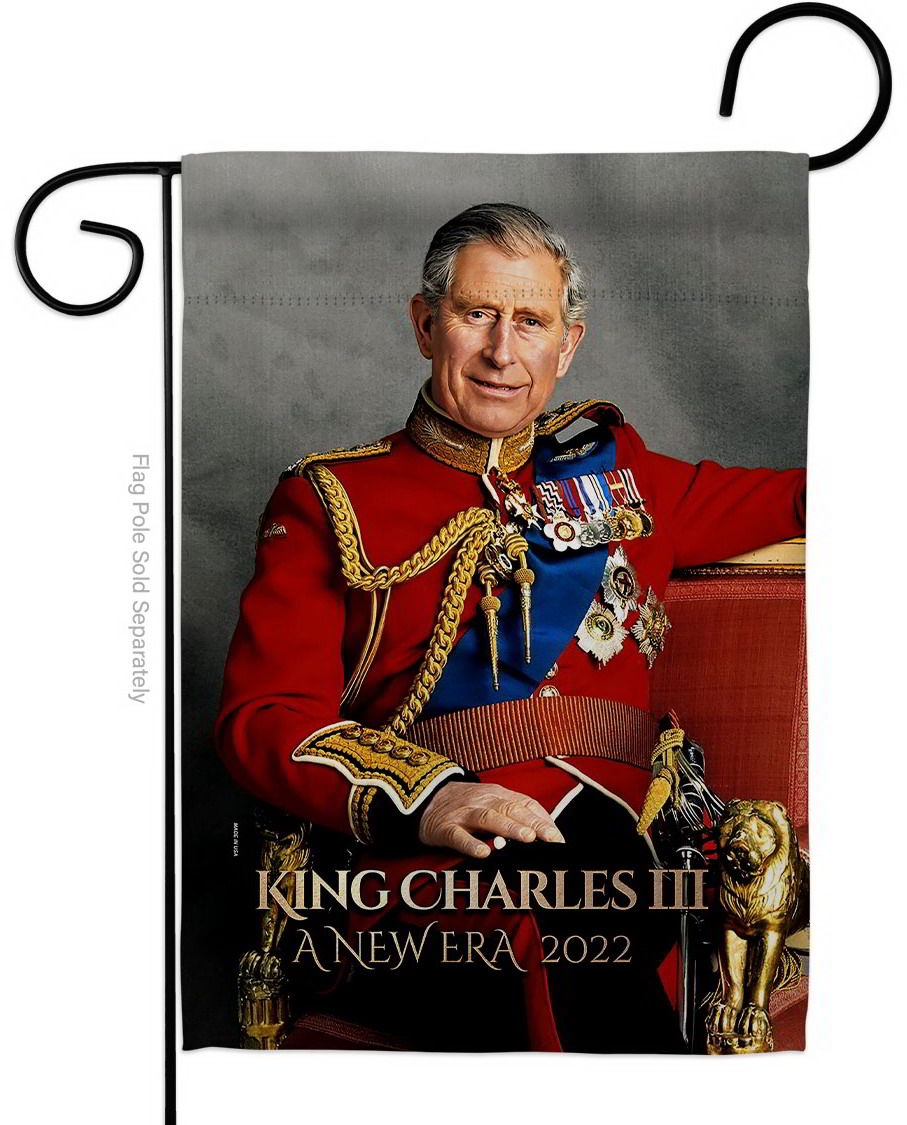 King Charles III Garden Flag