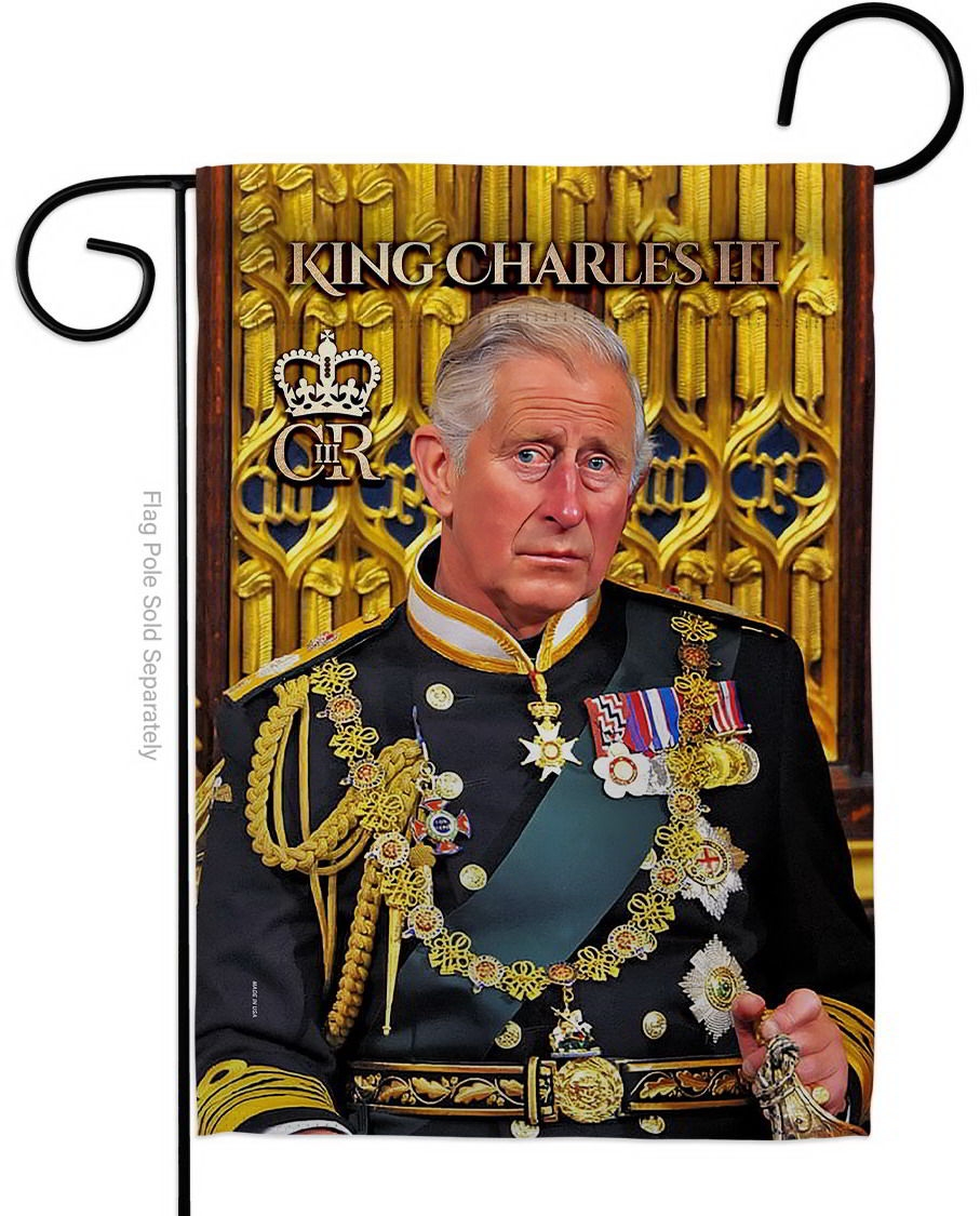 UK King Charles III Garden Flag