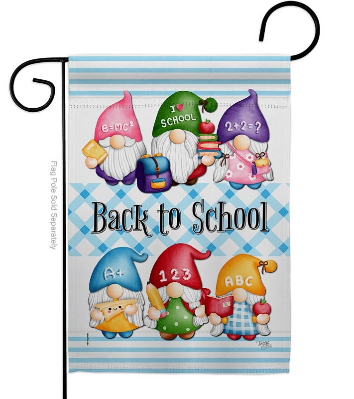School Gnome Garden Flag