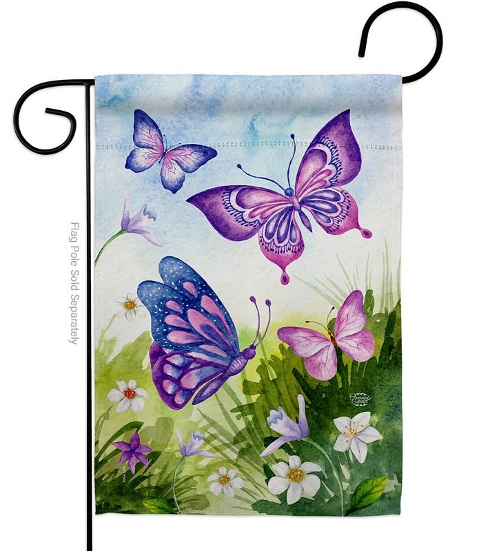 Butterflies Field Garden Flag