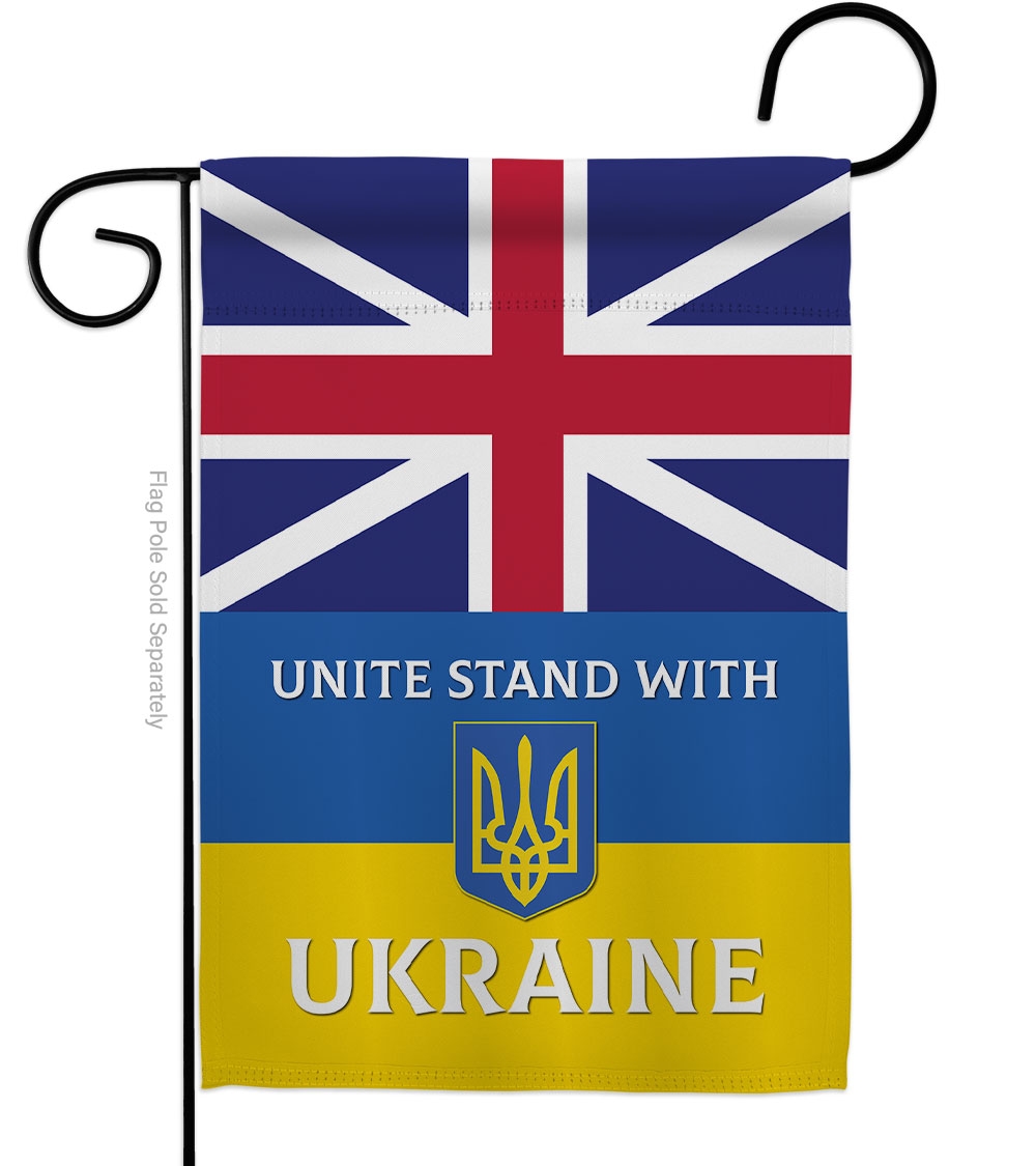 UK Stand With Ukraine Garden Flag