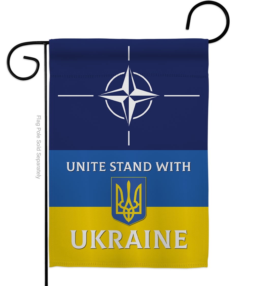 NATO Stand With Ukraine Garden Flag