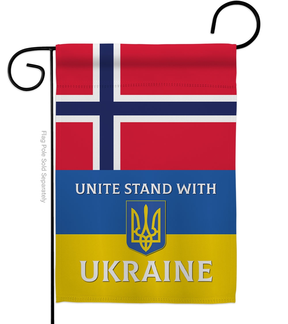 Norway Stand With Ukraine Garden Flag