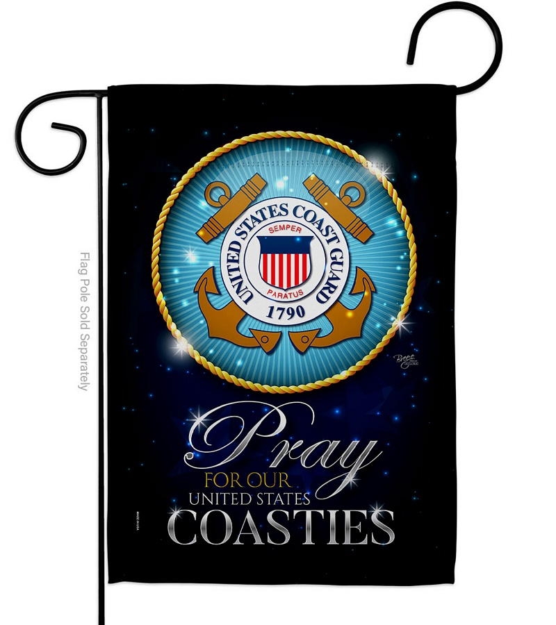 Pray United States Coasties Garden Flag