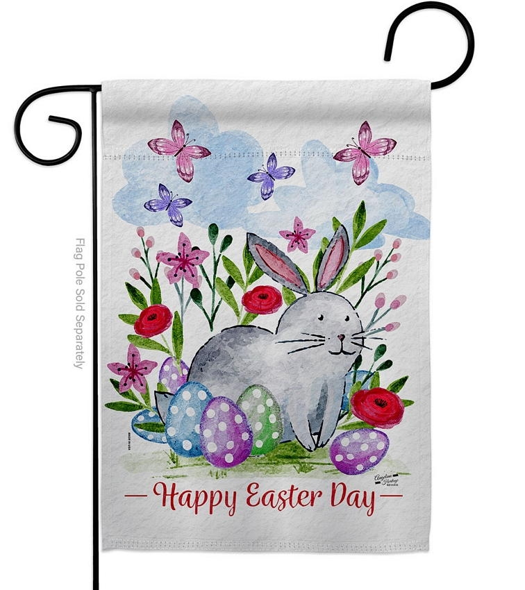 Spring Bunny Decorative Garden Flag