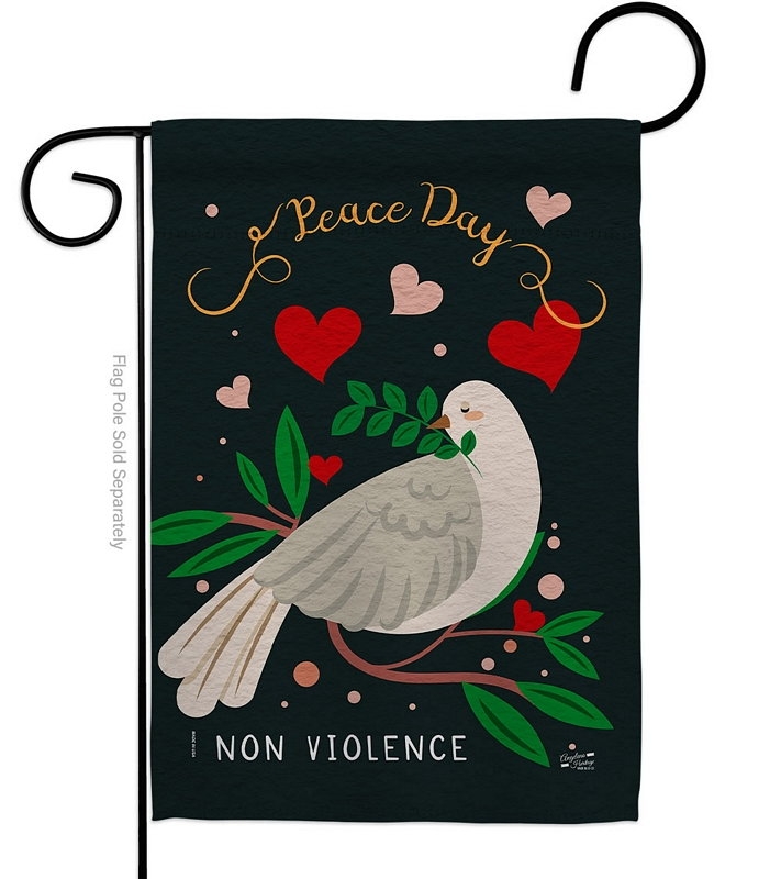 Peace No Violence Garden Flag