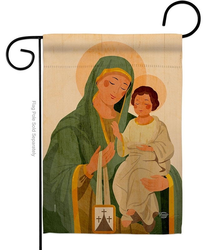 Virgin Mary And Child Garden Flag