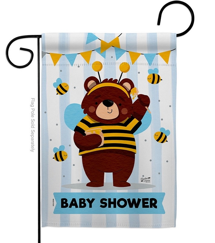 Baby Bear Shower Garden Flag