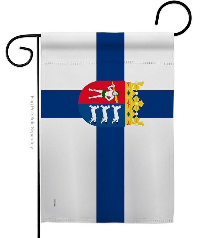 Province Of Finland Lapin laani.vaakuna.1997 Garden Flag