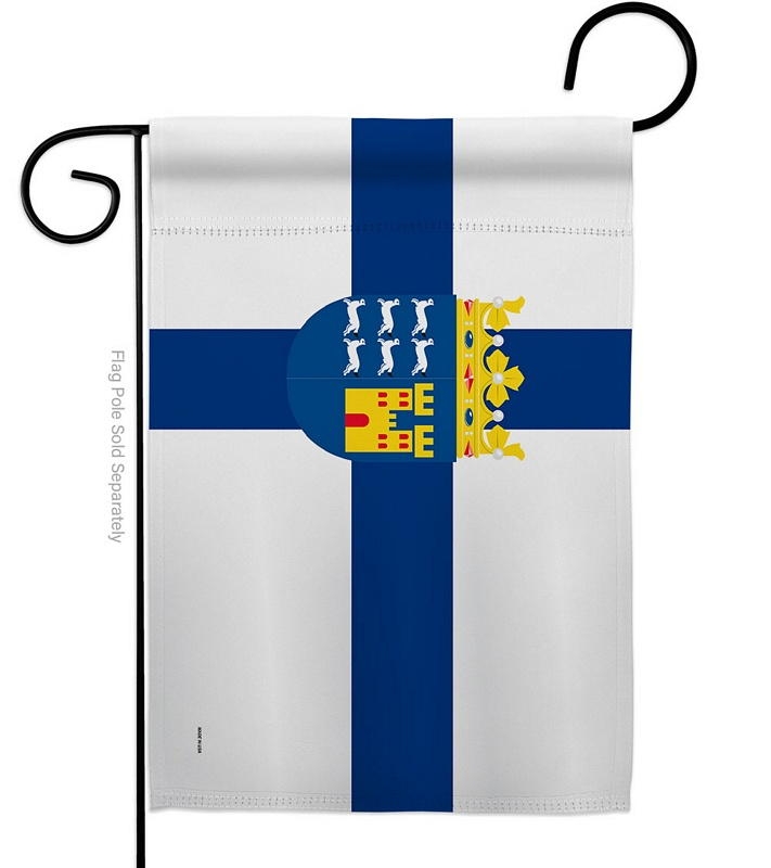 Province Of Finland Oulun laanin vaakuna Garden Flag