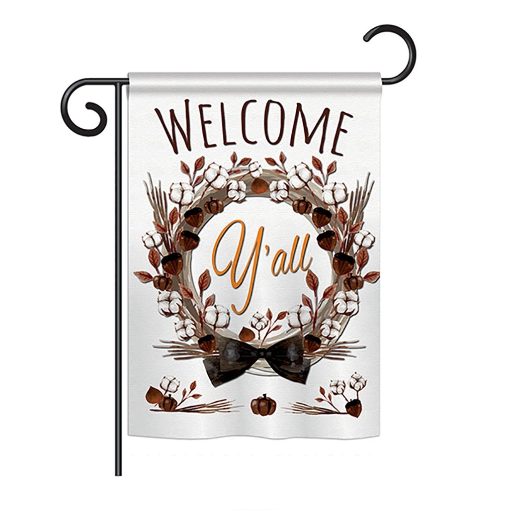 Welcome Y'll Cotton Reef Garden Flag