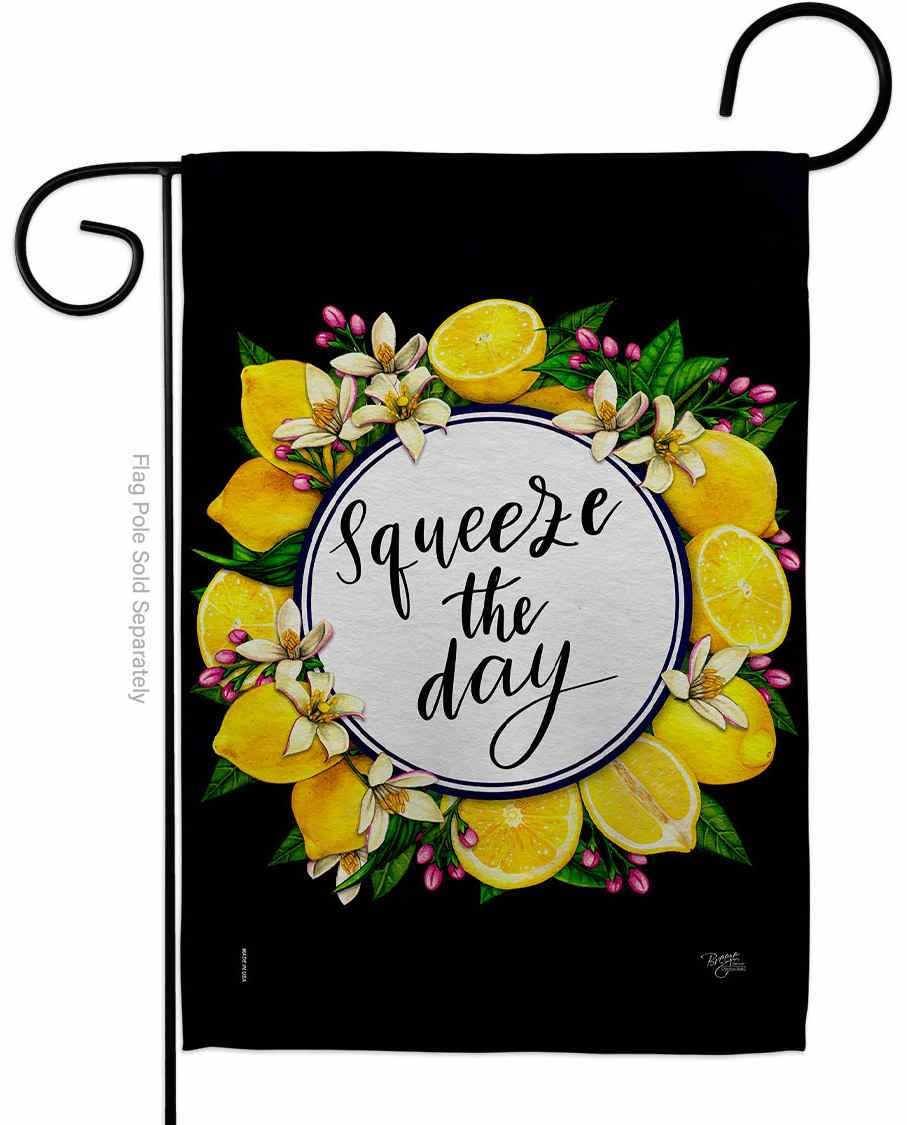 Squeeze The Day Garden Flag