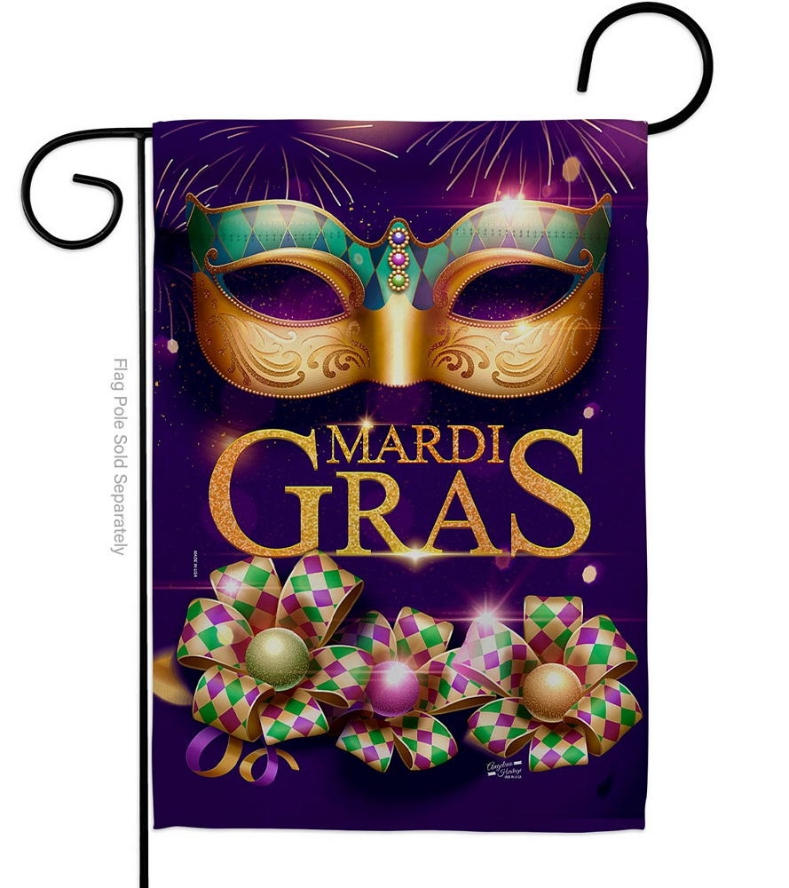 Masquerade Mardi Gras Garden Flag