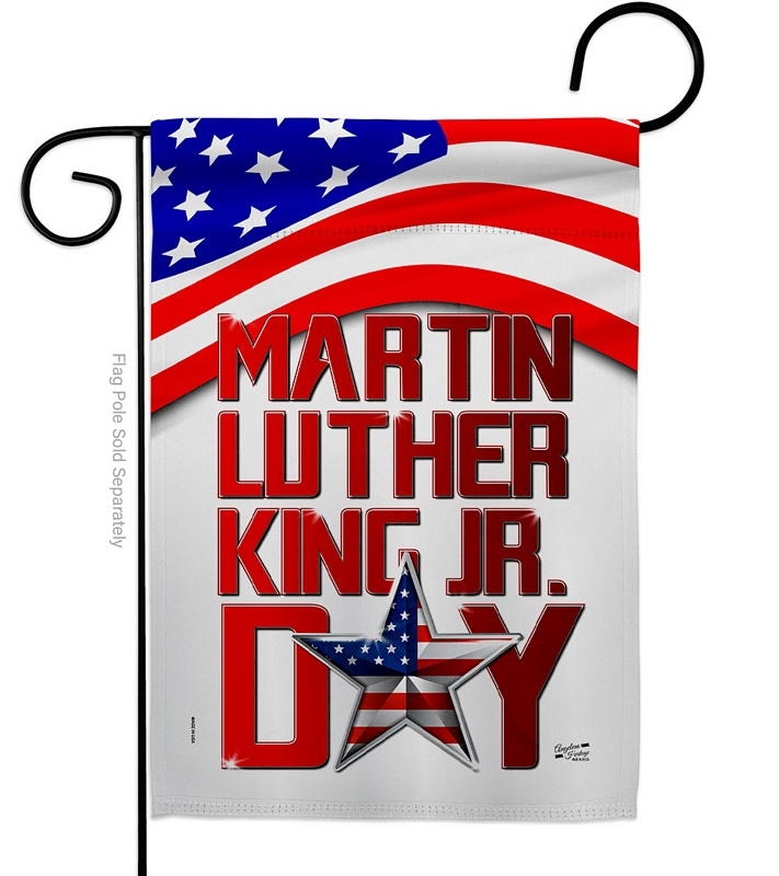 Happy Martin Luther King Junior Day Garden Flag