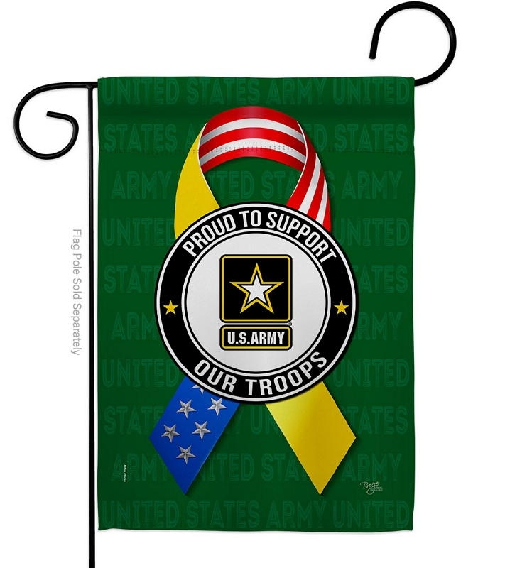 Support Army Troops Garden Flag