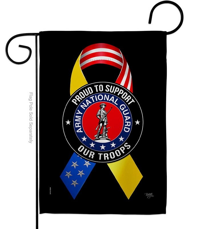 Support Army National Guard Troops Garden Flag