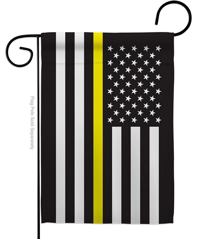 US Thin Yellow Line Garden Flag