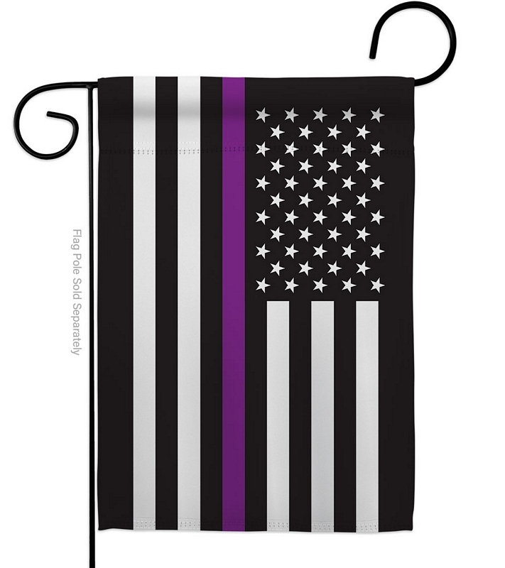 US Thin Purple Line Garden Flag