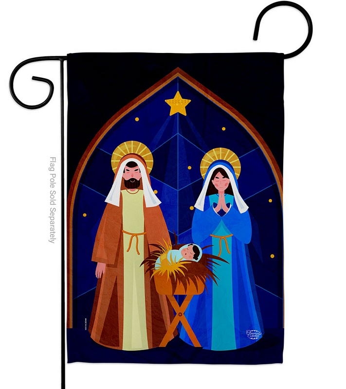 Nativity Of Jesus Decorative Garden Flag