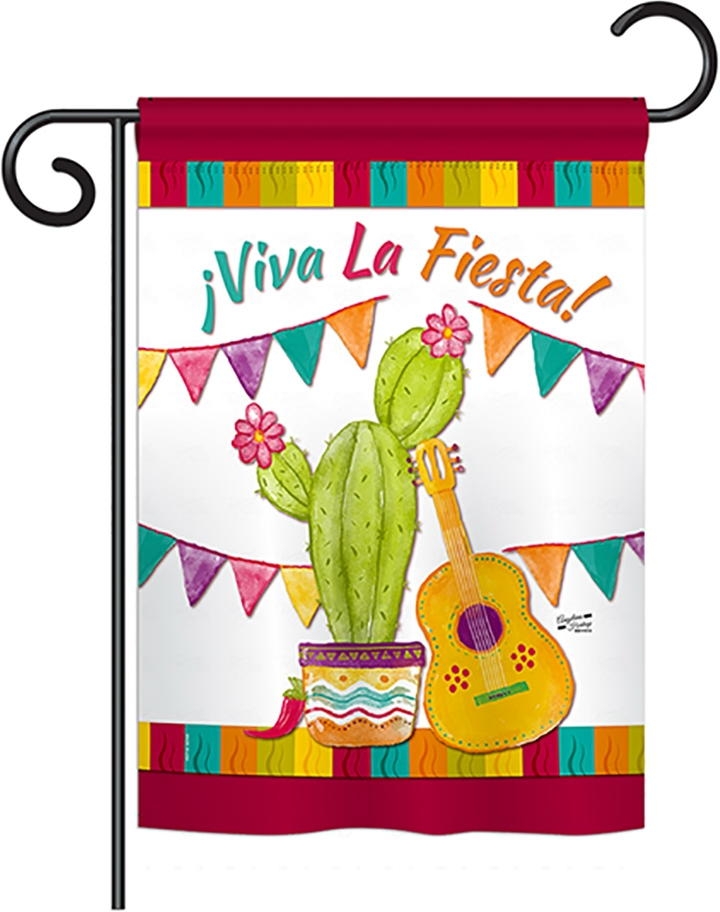 Viva La Fiesta Garden Flag