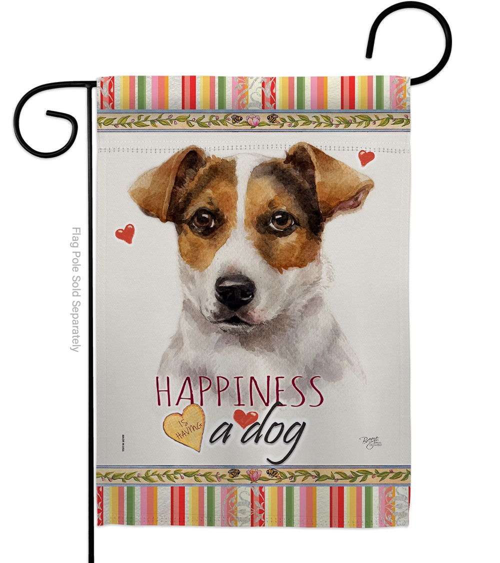 Russell Terrier Happiness Garden Flag