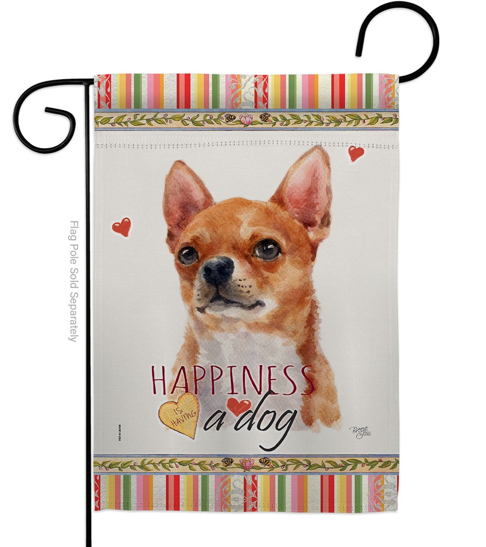 Shorthair Chihuahua Happiness Garden Flag