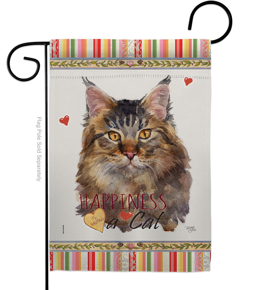 Maine Coon Happiness Garden Flag