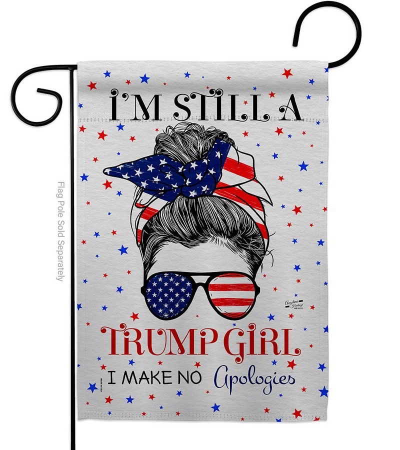Trump Girl Garden Flag