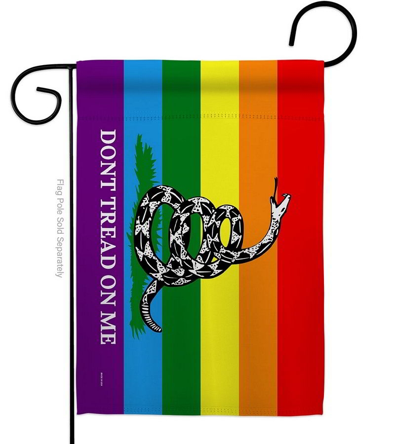 Gadsden Rainbow Garden Flag