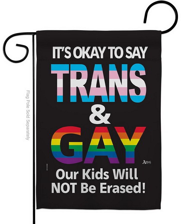 Gay Trans Rights Garden Flag