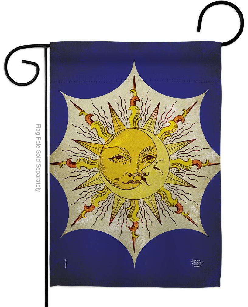 Sun Moon Garden Flag