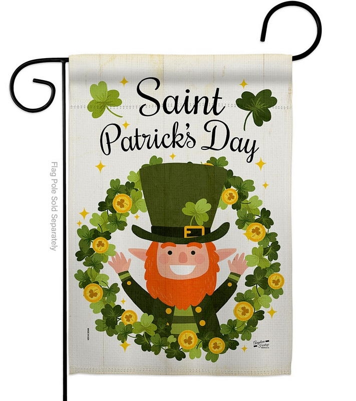 St. Patrick's Wreath Garden Flag