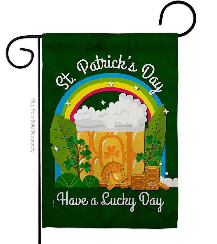 St. Pat Lucky Day Garden Flag