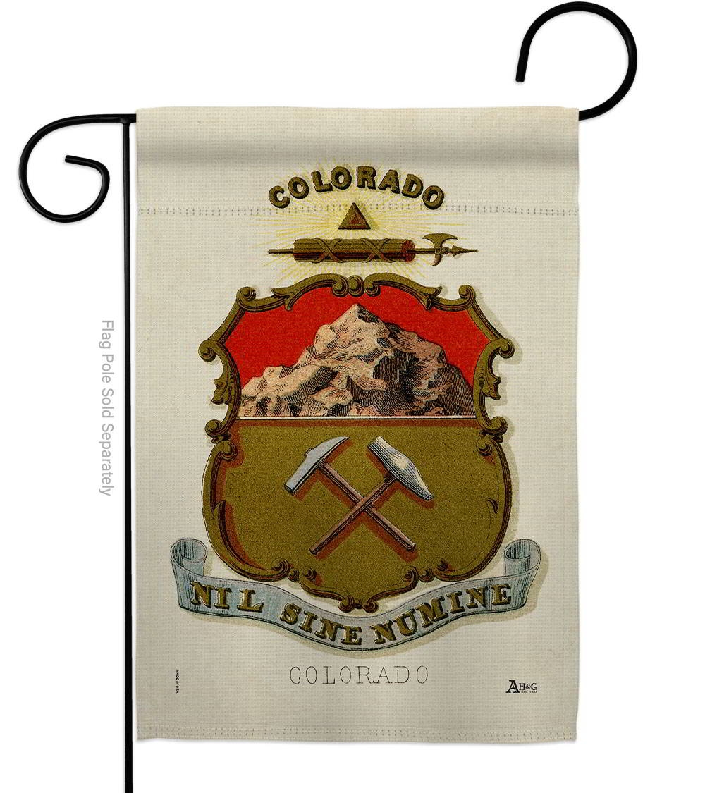 Coat Of Arms Of Colorado Garden Flag