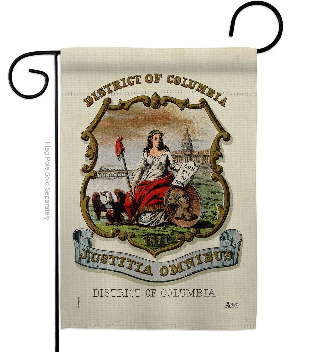Coat Of Arms Of District Of Columbia Garden Flag