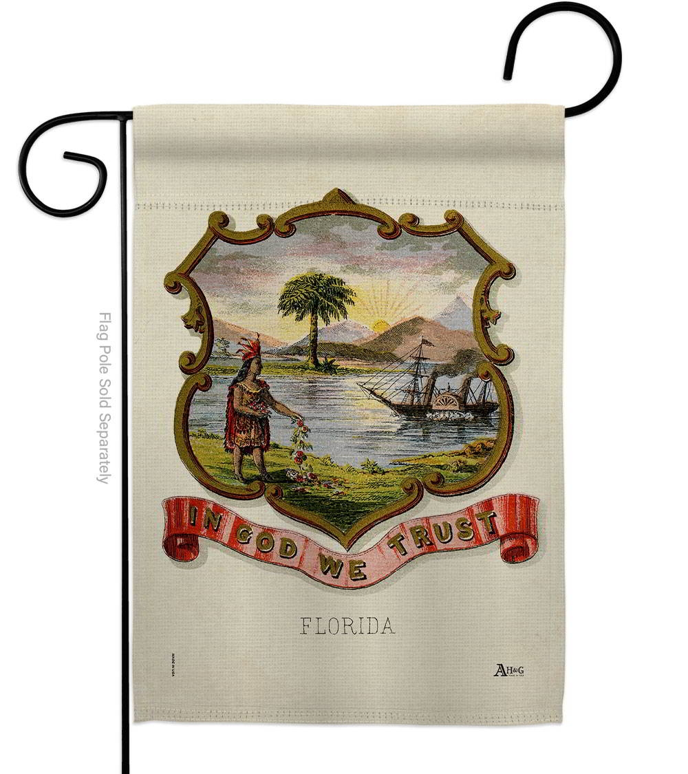 Coat Of Arms Of Florida Garden Flag