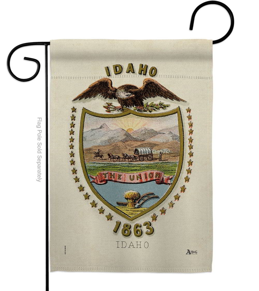 Coat Of Arms Of Idaho Garden Flag